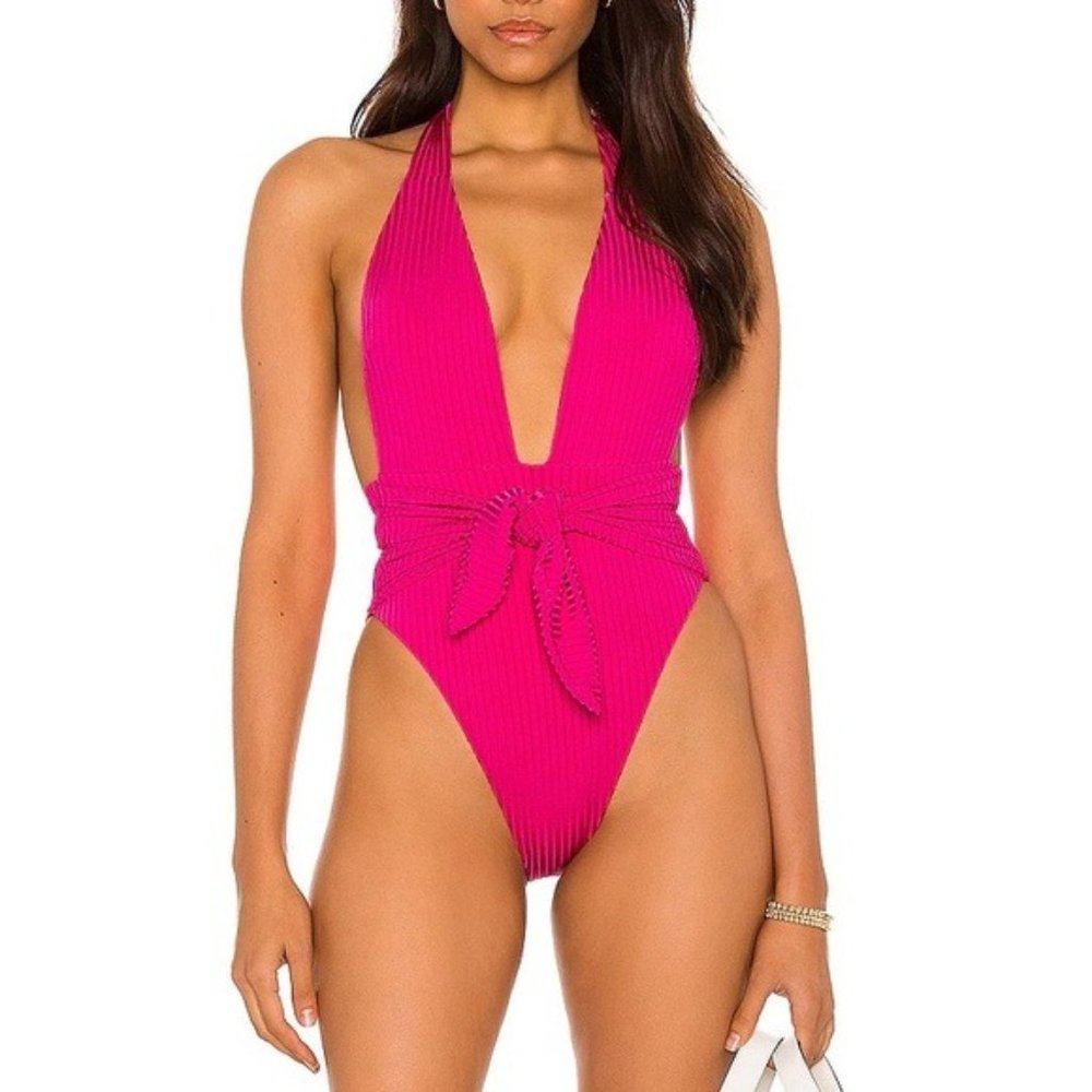 Montce Swim Tropez Hot Pink One Piece Swimsuit Size XS